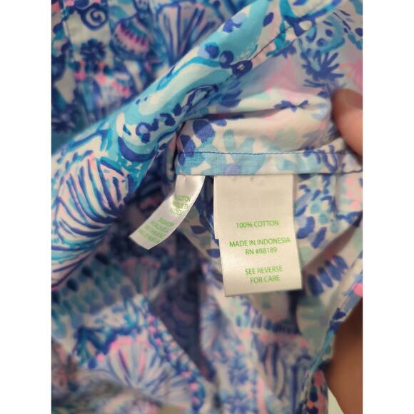 Lilly Pulitzer Novella Ruffle Hem Top - Picture 4 of 5